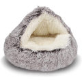 Washable Donut Cat Faux Fur Dog Bed